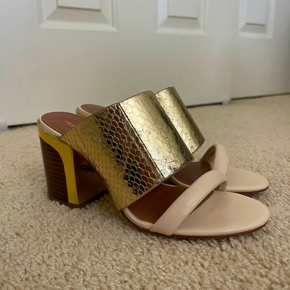 Rebecca Minkoff stacked heel sandals